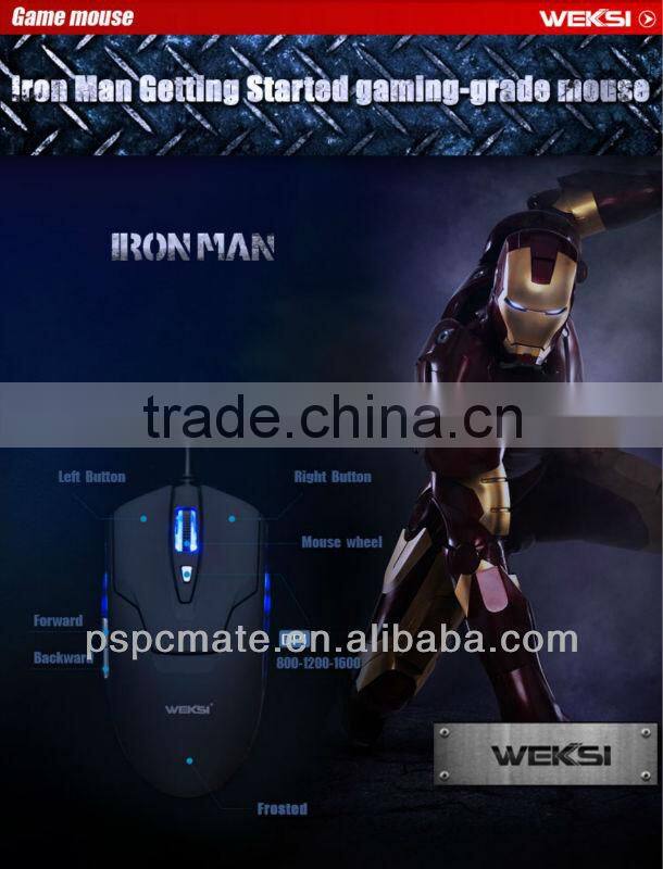 2014 Best 6D 2000 DPI Optical Gaming Mouse with LED Light