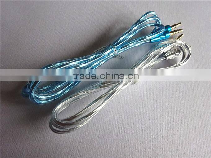 manufacture audio/DC3.5m to DC3.5mm transparent cable