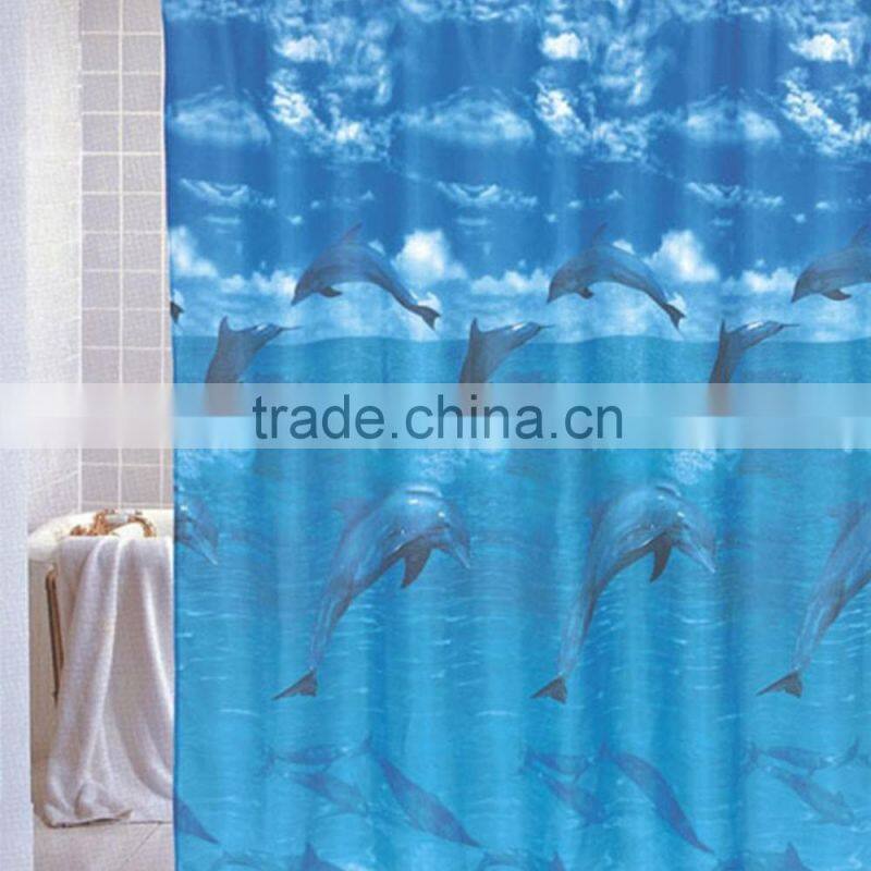 Factory wholesale shower curtain fabric woven 100%polyester blackout curtain