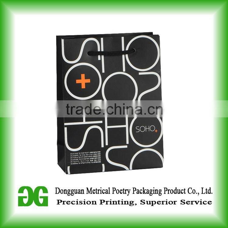 Pretty large paper bags with handles/flat paper bags wholesale in China