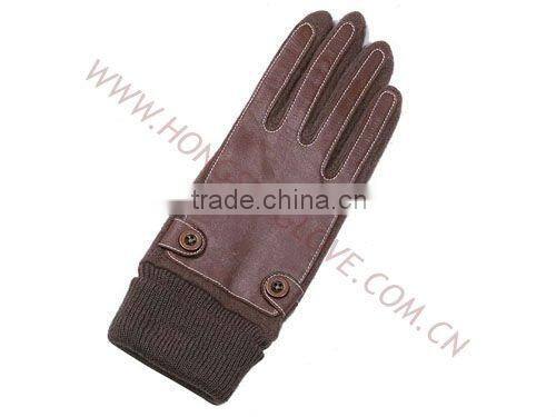 HS119 ladies winter studded leather gloves