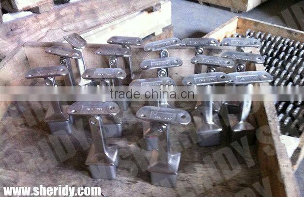 Stainless steel stair balustrade used in supermarket