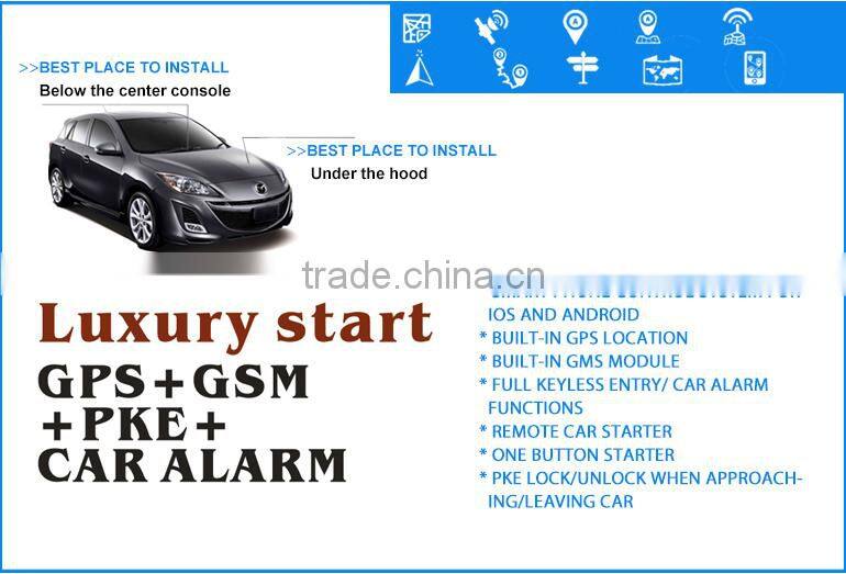 Victor remote engine start touch gps/gsm/pke car alarm
