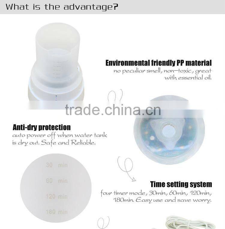 Home ultrasonic aroma mist humidifier diffuser / ultrasonic humidifier / USB humidifier