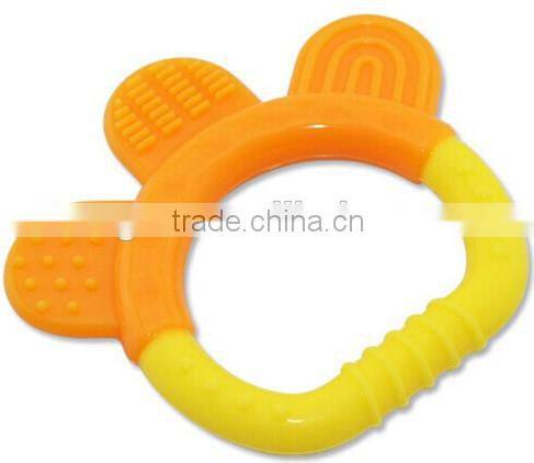 FDA funny silicone baby fruit teether for baby toy