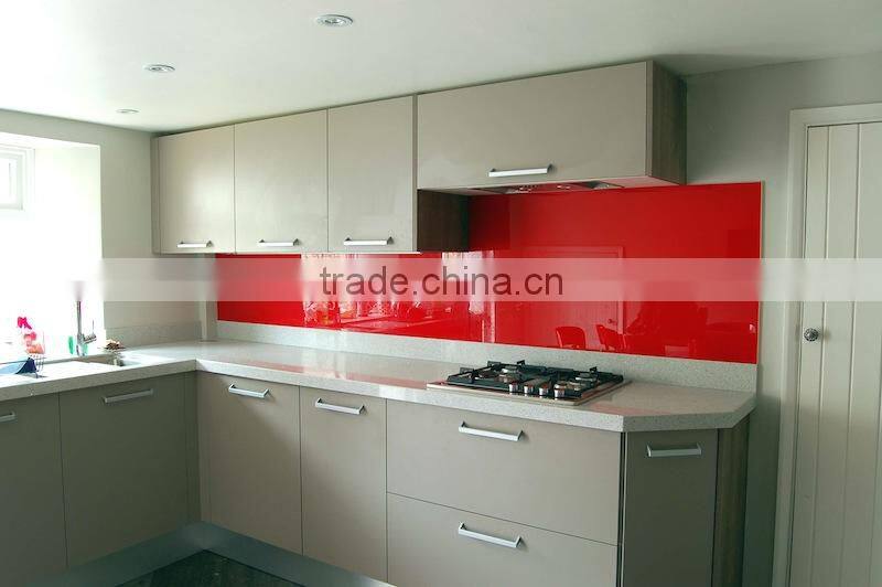 High quality factory sells tempered glass dining table with painted Viny 1 4mm