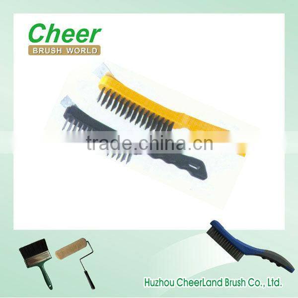 Wire Brush with black wire,plastic handle.