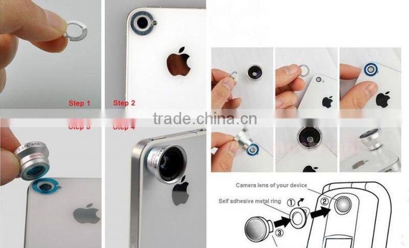Universal Magnetic Wide Angle Micro Fisheye Lens 3 In 1 Lens For Phone