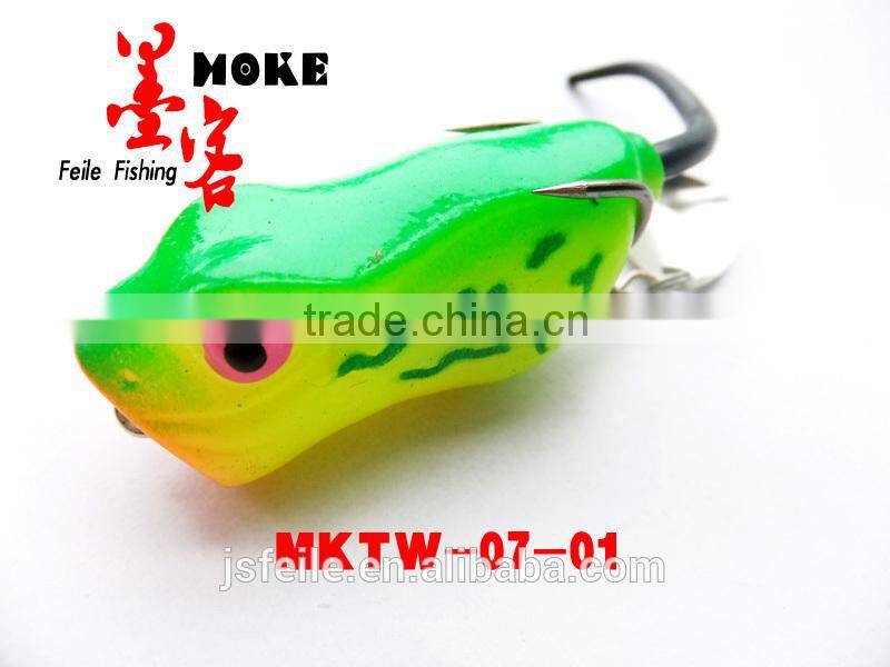 47MM silicagel plastic frog fishing lure for snakehea fish