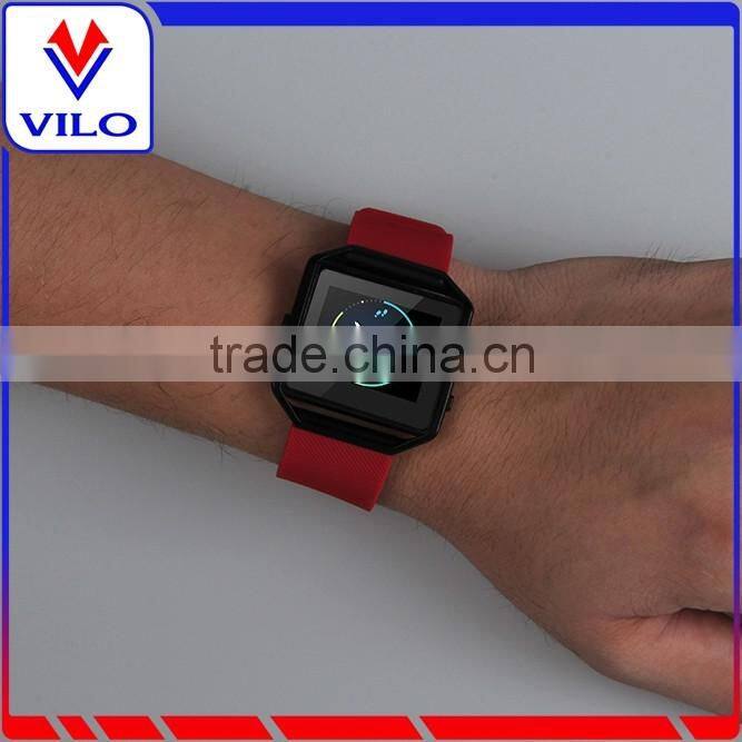 For Fitbit Blaze bands,Soft Silicone Watch Band Replacement Wrist Strap with black Metal Frame Case for Fitbit Blaze