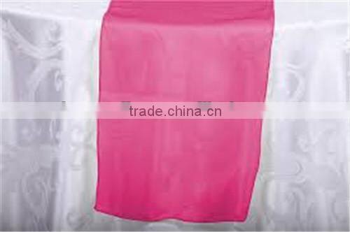 2014High Quality Crystal Organza Table Runner For Wedding Decoration