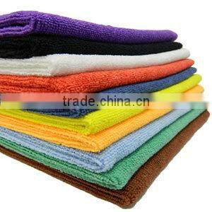 Microfiber weft knitted towel