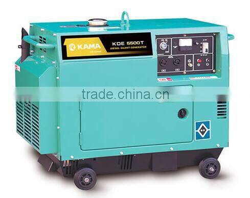 KAMA 5.25/6.25kva DC output Single phase small diesel generator silent type for sale