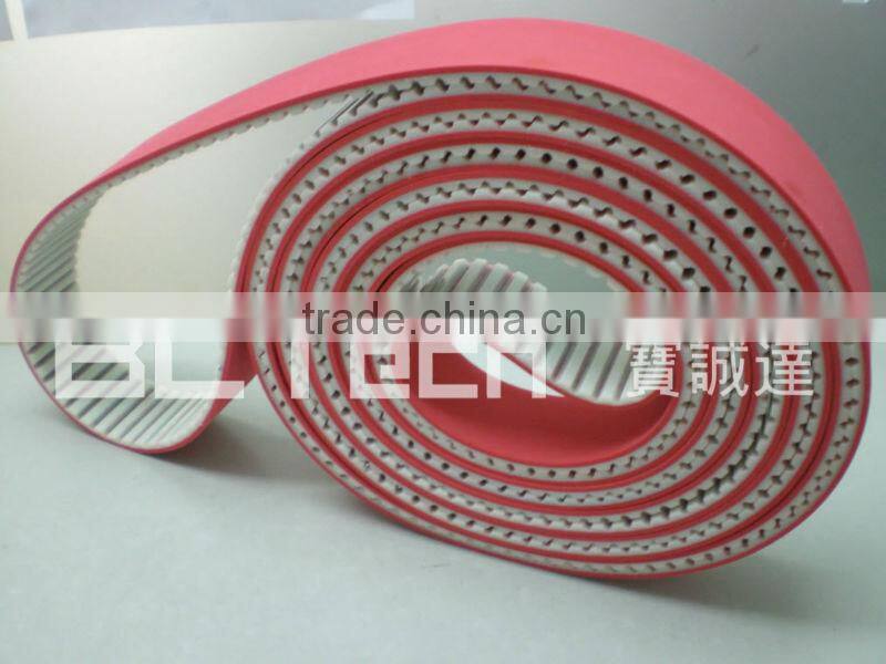 PU timing belt with red rubber