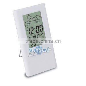 Multi function LCD alarm clock, digital clock with calender, thermometer and weather forecast