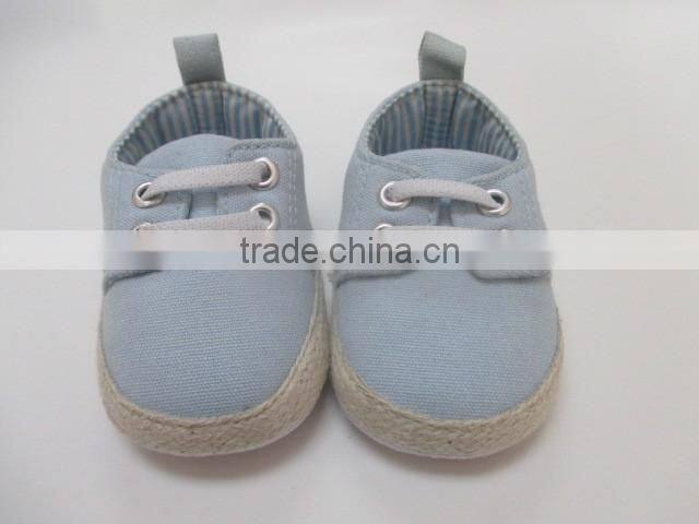 Basic style canvas solf sole infant shoes