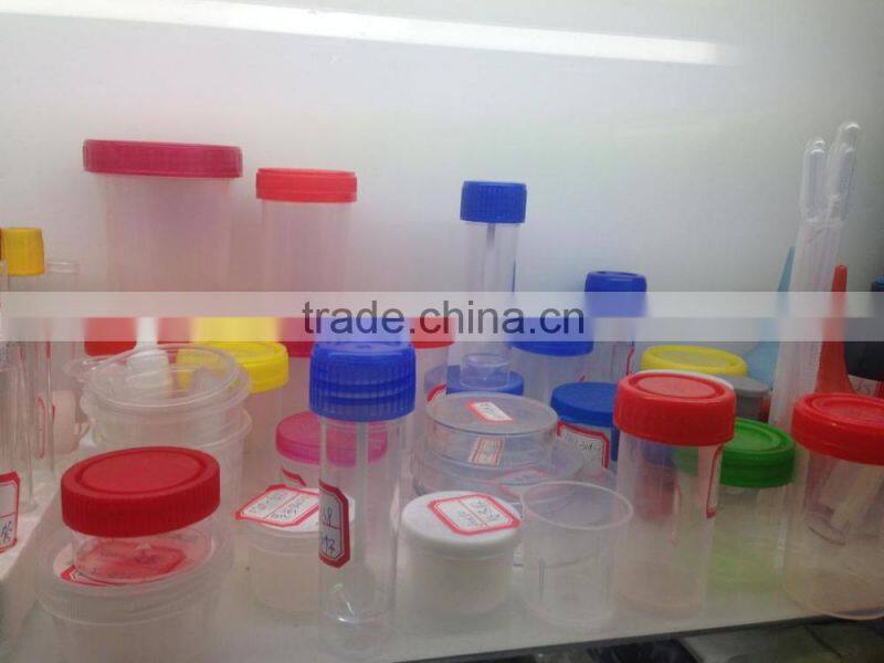 urine specimen cup with screw red cap