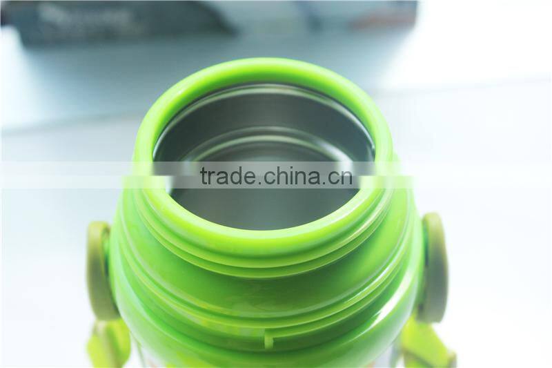 New style cartoon Children Stainless steel Vacuum Flask with plastic cup