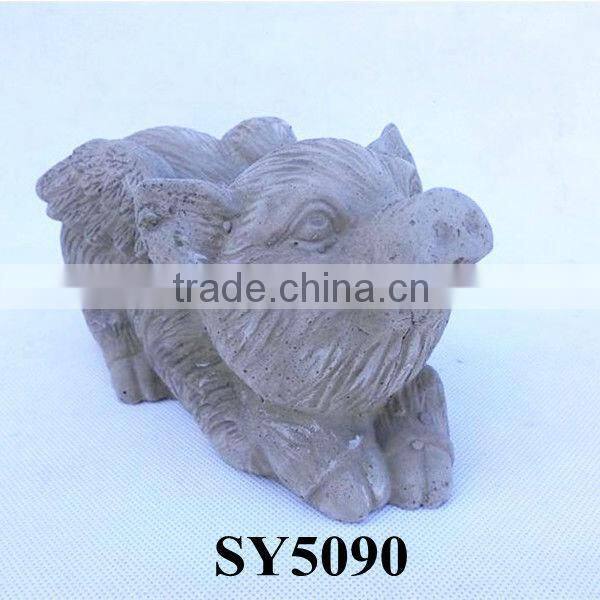 Cement garden frog aniaml statue