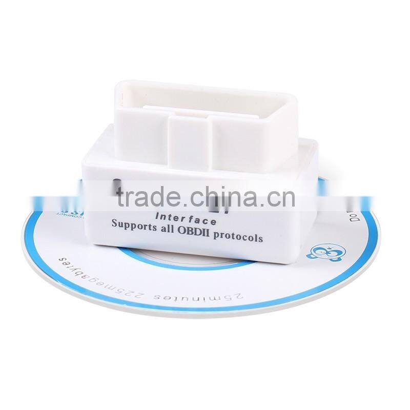 New SUPER MINI ELM327 Bluetooth OBD2 V1.5 White Smart Car Diagnostic Interface ELM 327 Wireless Scan Tool