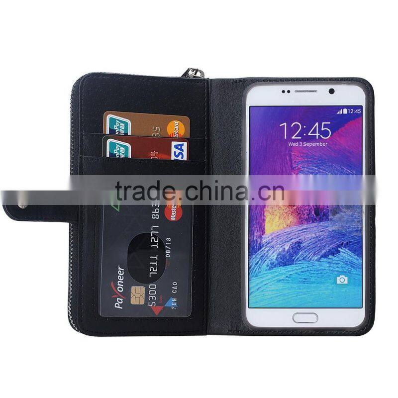 Professional PU Leather Wallet Mobile Phone Cover For Samsung Note 5