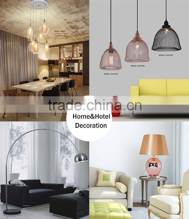 2016 modern light fixture of ceiling lamp, metal bird cage glass bulb pendant lamp