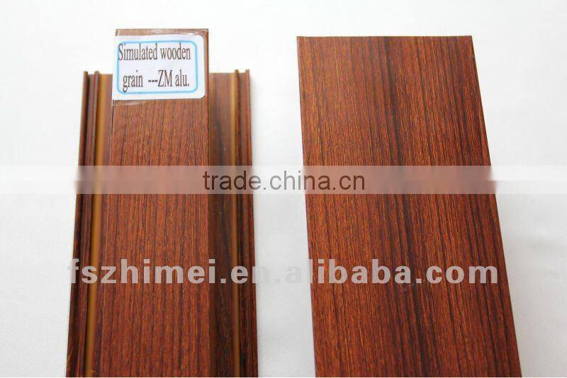 Wood grain aluminum profile