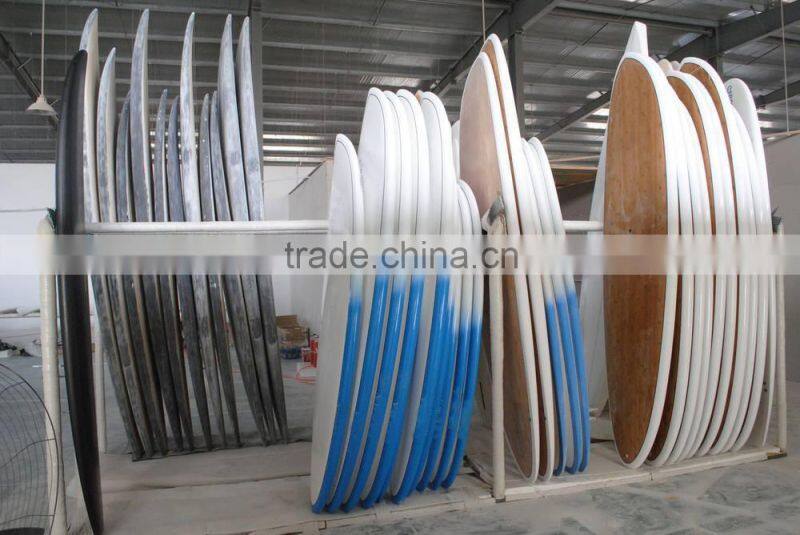Stand up paddle board with bamboo veneer