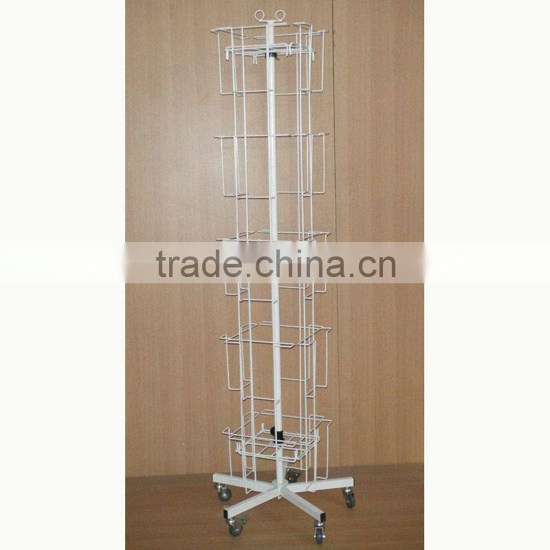 four sides floor revolving calendar display rack from china manufacturer