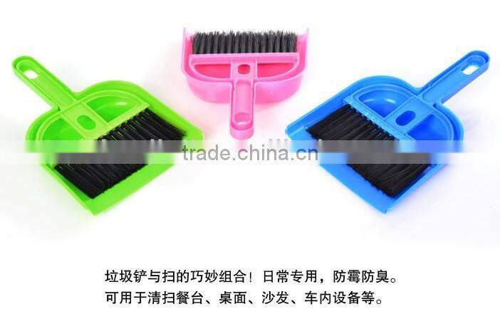 modle3880 R shape mini desktop cleaning brush,computer keyboard brush broom and dustpan clean brush kit