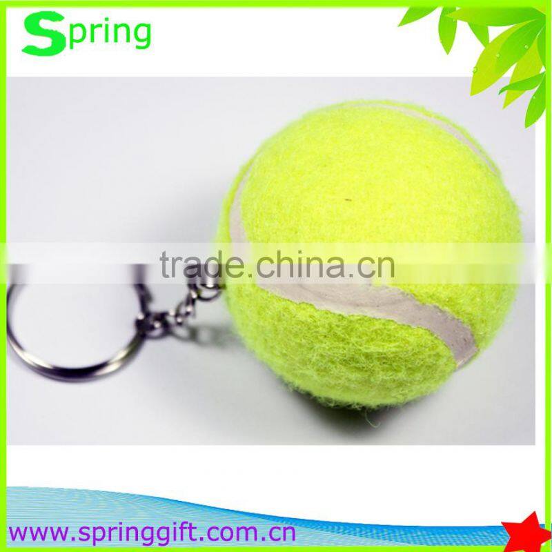High quality Tennis Ball Keychain /promotion sports Tennis Ball Keyring