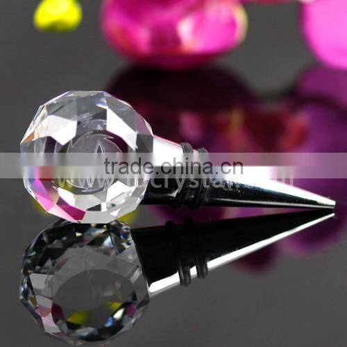 Golf shape crystal bottle stopper, wine stoppers for small crystal gift