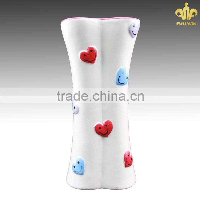 Hand painted ceramic vase for decoration