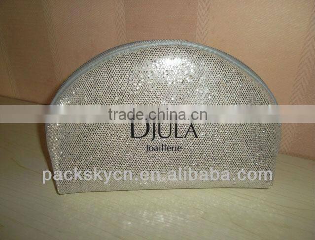 plain purple custom cosmetic bag