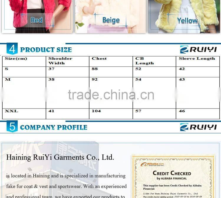 new arrival winter ladies faux fur slim coat