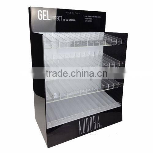 handmade 5 tiers clear wholesale custom rotating acrylic nail polish rack display shenzhen factory with sign