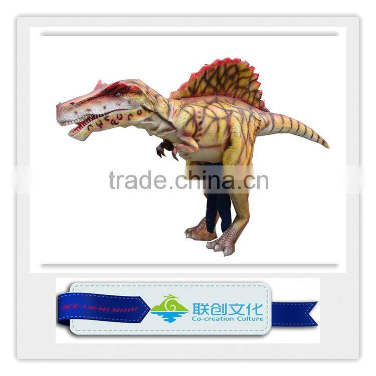 Customized BBC walking with dinosaur costume