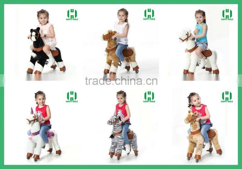 HI wholesale plush Kids Riding animal horse toy for kids with EN71