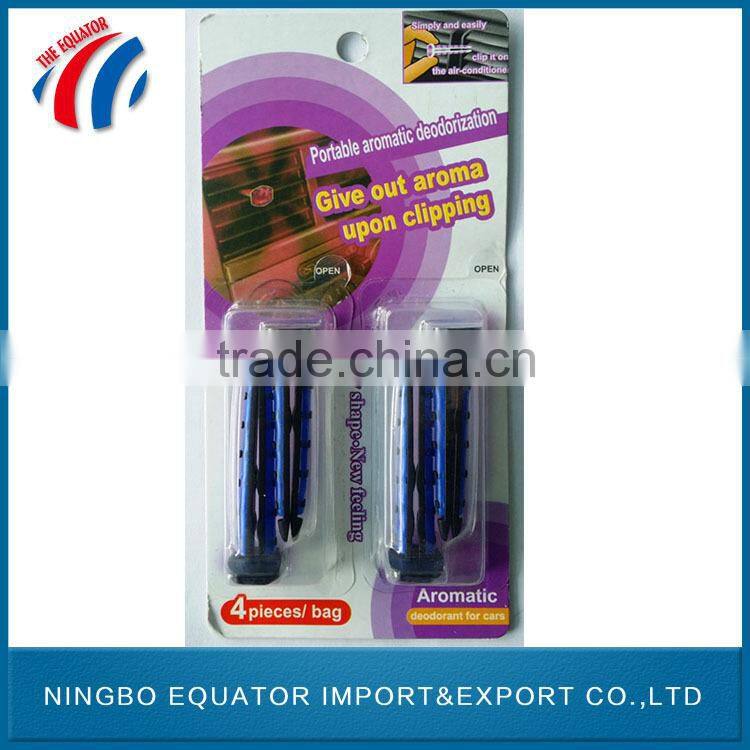 Customized logo 4 pcs car vent stick air freshener