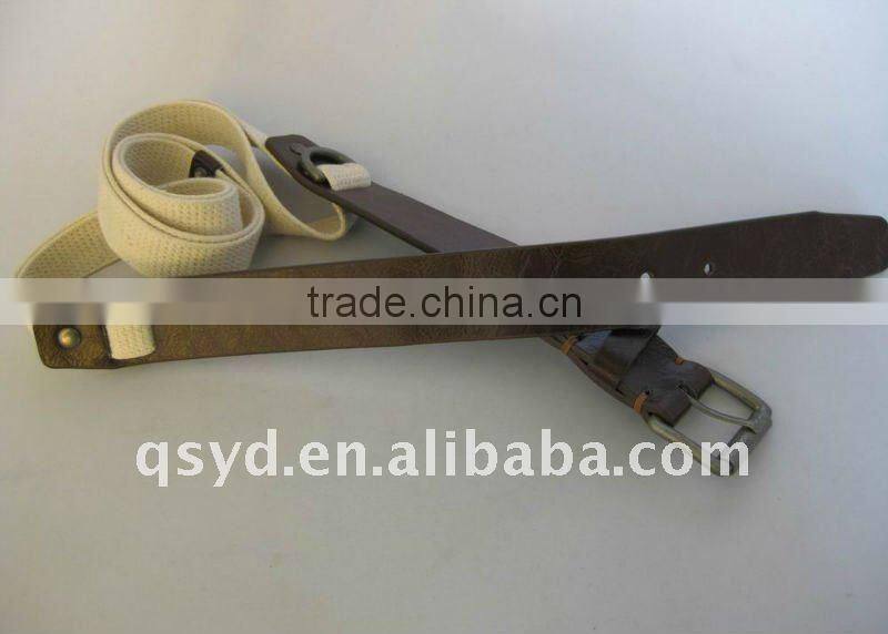 Woman White Cotton Western Stylish Belt