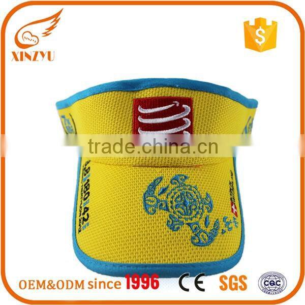 embroidery softtextile visor cap uv protection sun visor helmet visor