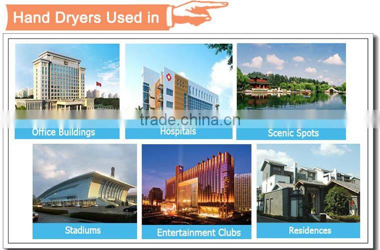 wall mounted polished stainless steel jet hand dryer