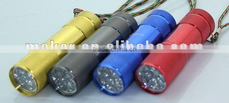 9 LED Aluminum flashlight