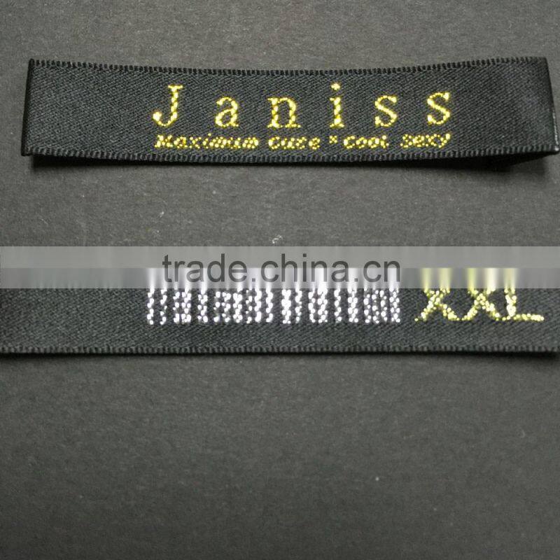 High Grade Custom Woven Labels For Clothing Center Folded Woven Tags