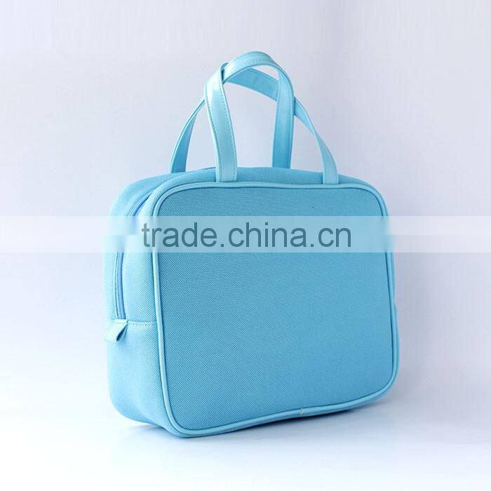 Two set blue mesh cosmetic bag with hanger Factory direct