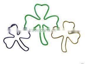 Cheap high quality metal clover book mark