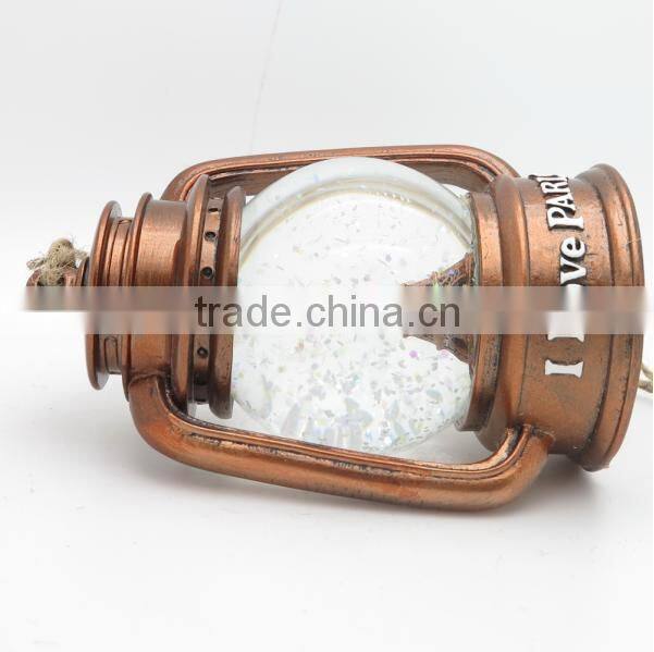 Copper color Eiffel Tower beautiful customize wedding decoration snow globe