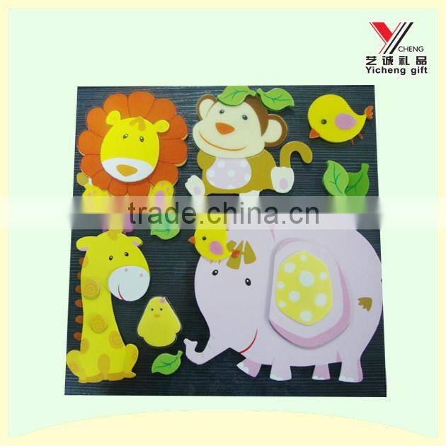 3d animal Stereoscopic wall sticker for kids room decoration