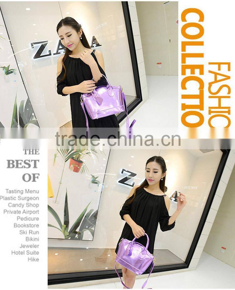 purple and silver shell bag Fashion sweet solid woman bag elegant totes shoulder bags for women lady dating messenger bags
