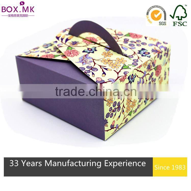 2015 Top-selling Recyclable White Cardboard Cake Box